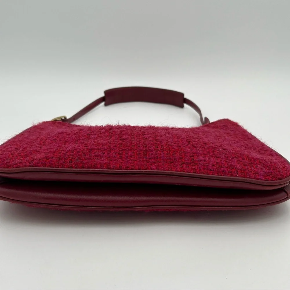 Vintage Coach Y2K Magenta Tweed Shoulder Bag - Picture 9 of 16